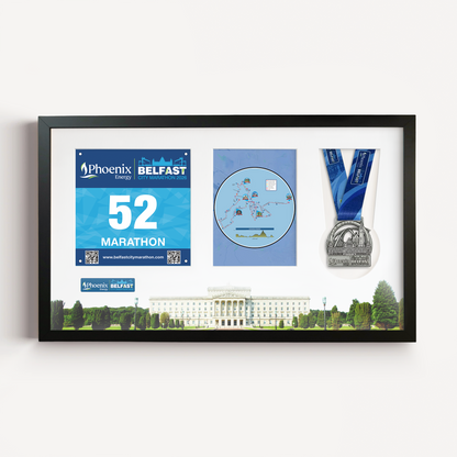Belfast Medal, Race Map & Bib Display Frame - Official