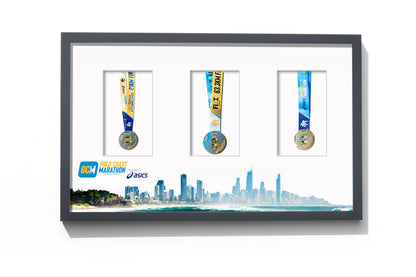 Gold Coast Double 63.3km Marathon Medal Display Frame - Original