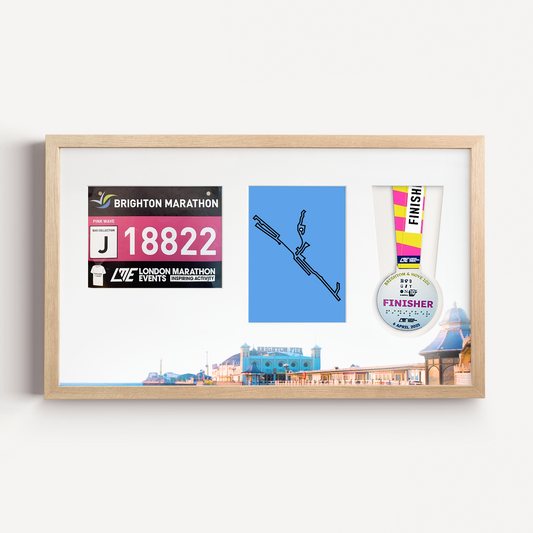 Brighton Medal, Race Map & Bib Display Frame - Official
