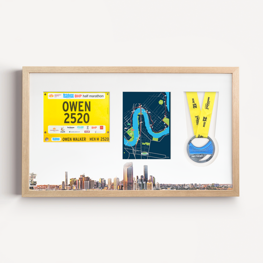 Brisbane Medal, Race Map, Bib Display Frame - Official