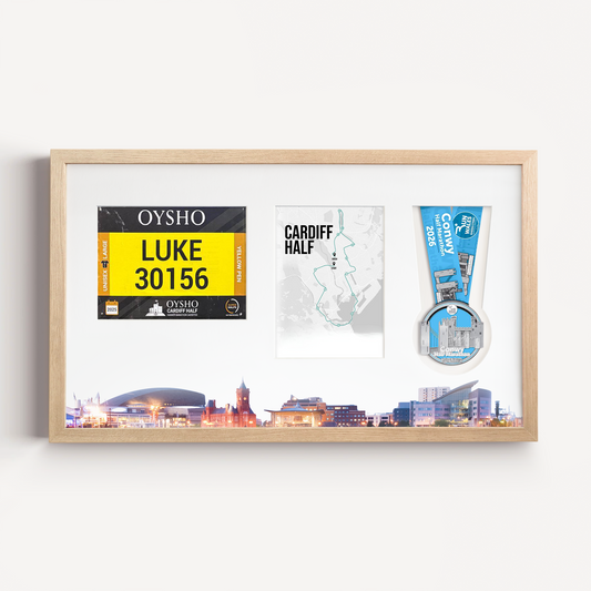 Cardiff Medal, Race Map & Bib Display Frame - Official