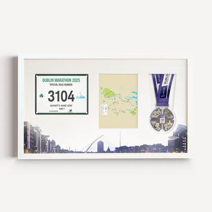 Dublin Medal, Race Map & Bib Display Frame - Official