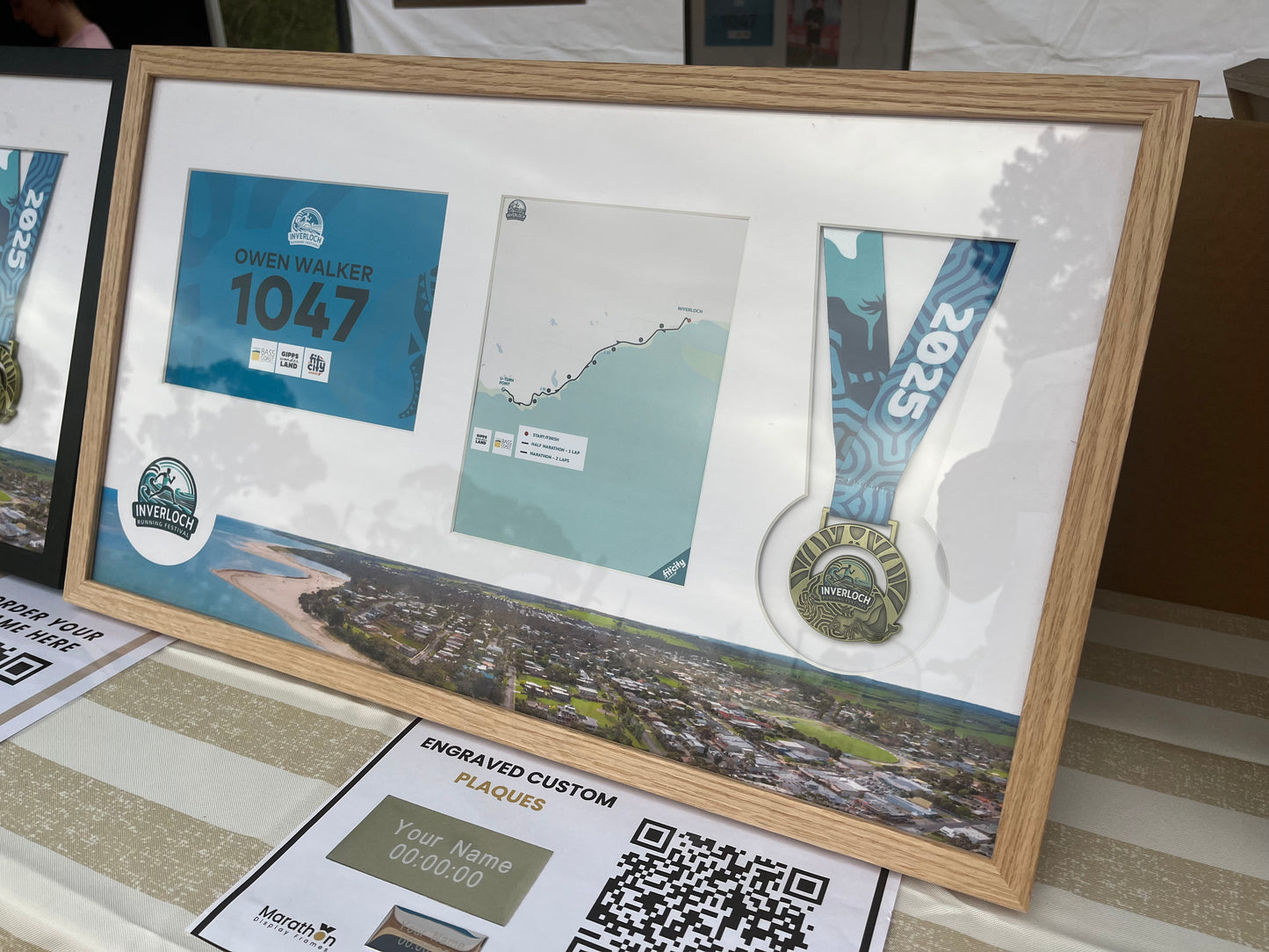 Inverloch Marathon Medal, Map & Bib Display Frame - The Original