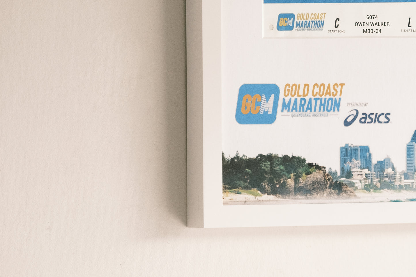 Gold Coast Marathon Medal, Map & Bib Display Frame - The Original