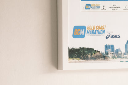 Gold Coast Marathon Medal, Map & Bib Display Frame - The Original