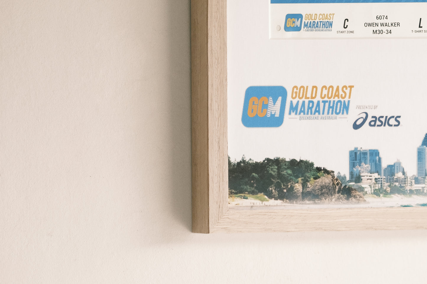 Gold Coast Marathon Medal, Map & Bib Display Frame - The Original