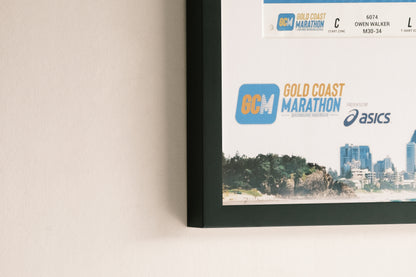 Gold Coast Marathon Medal, Map & Bib Display Frame - The Original