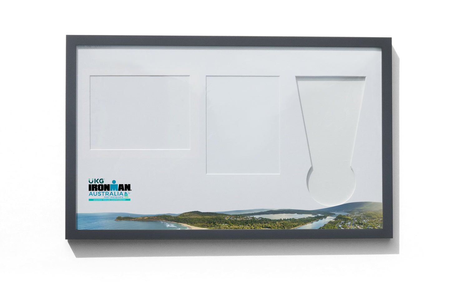 IRONMAN Australia Port Macquarie Medal, Map & Bib Display Frame - Original