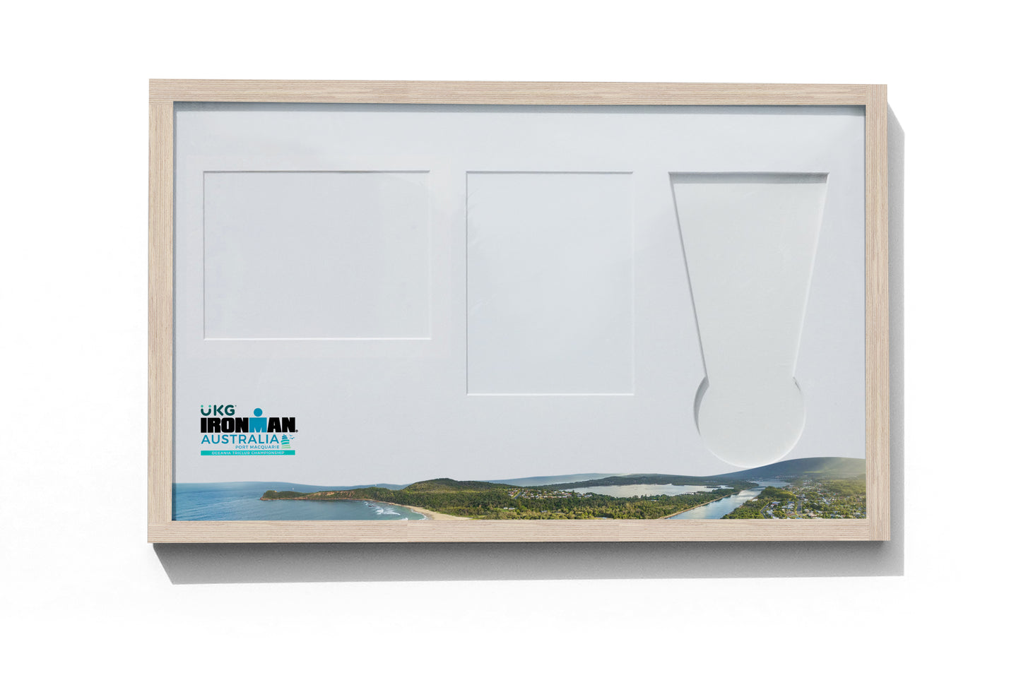 IRONMAN Australia Port Macquarie Medal, Map & Bib Display Frame - Original