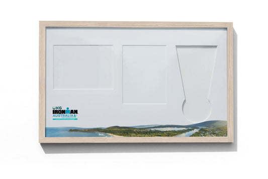 IRONMAN Australia Port Macquarie Medal, Map & Bib Display Frame - Original