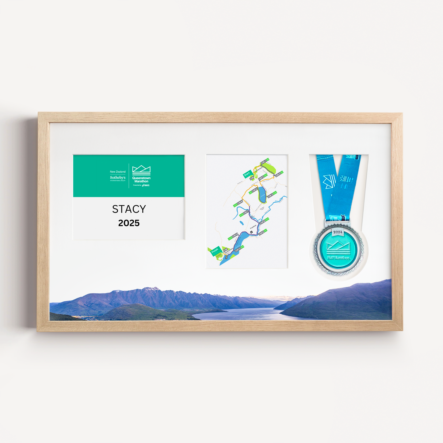 Queenstown Medal, Race Map & Bib Display Frame - Official