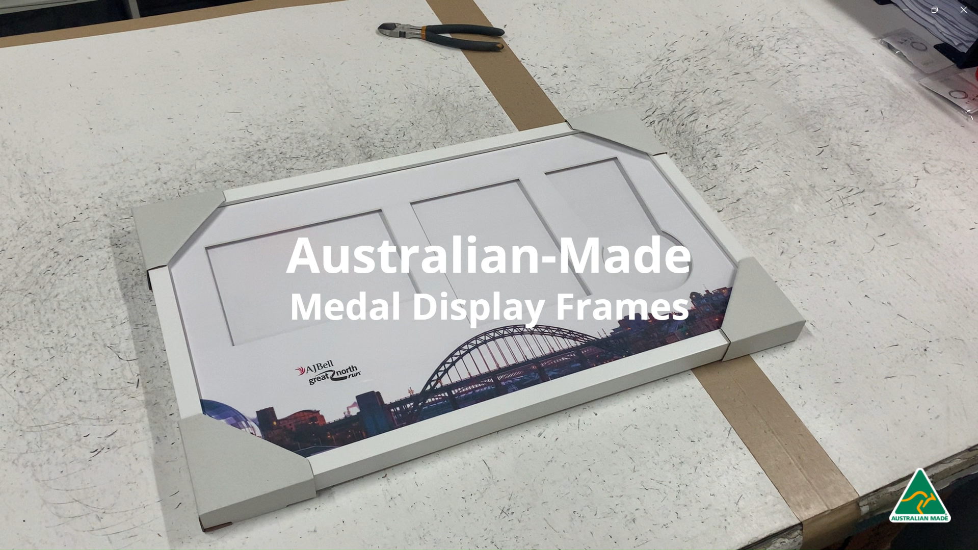 Load video: Australian Made Marathon Medal Display Picture Frames